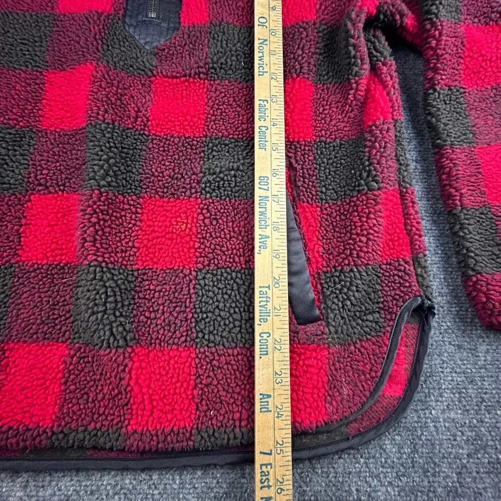 Abercrombie and Fitch Buffalo Plaid Sherpa 1/4 Zip Womens Size XS